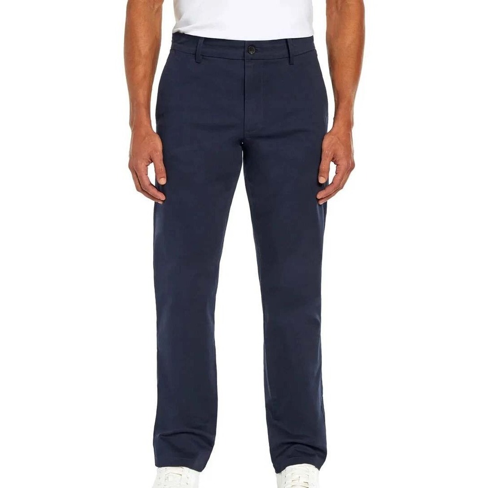 NWT Authentic Chino Pants Men's 36x32 Navy Blue Cotton Blend Casual
